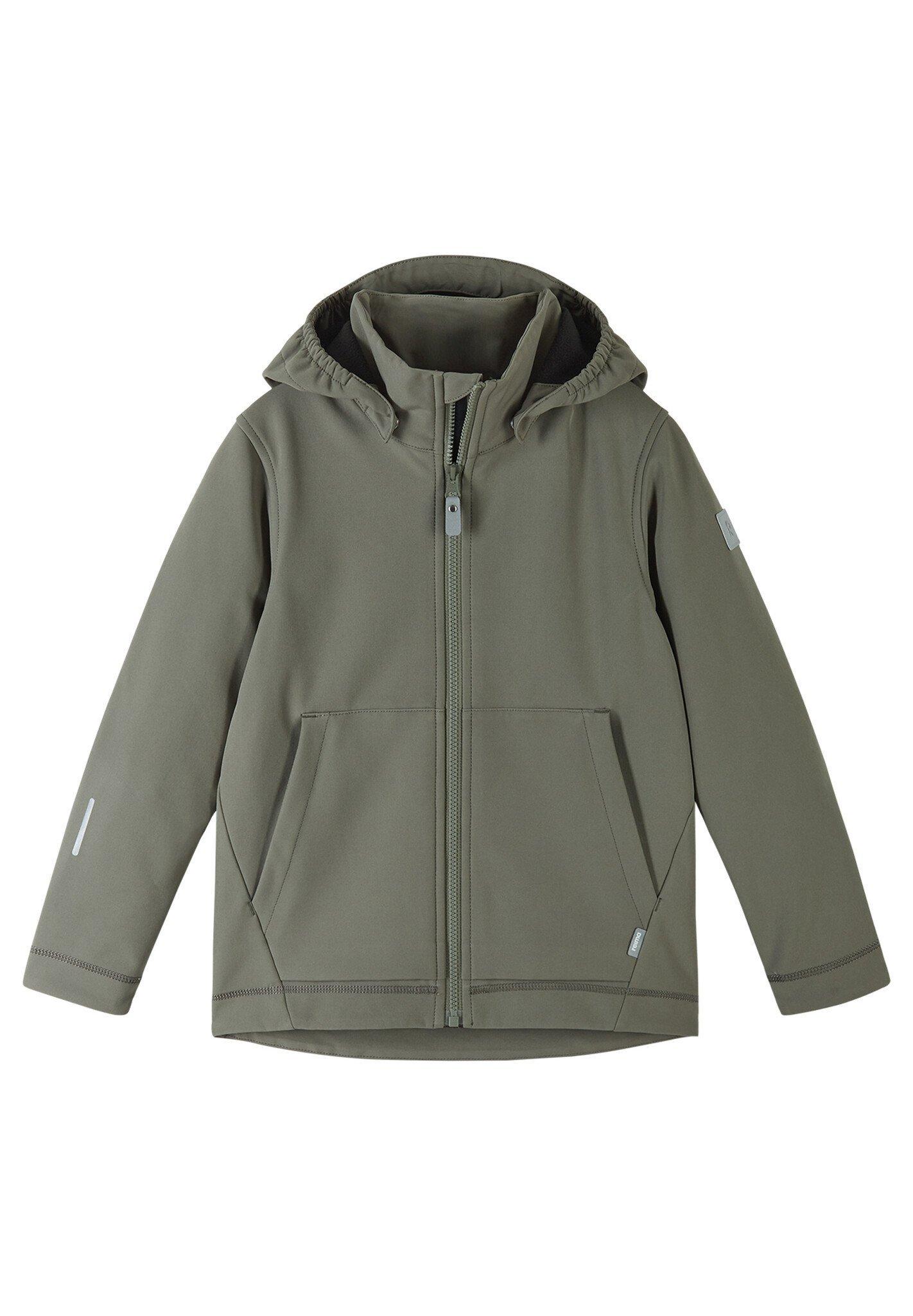 Tec Kinder Softshelljacke Koivula Greyish Green Jungen Grün 104 von Reima