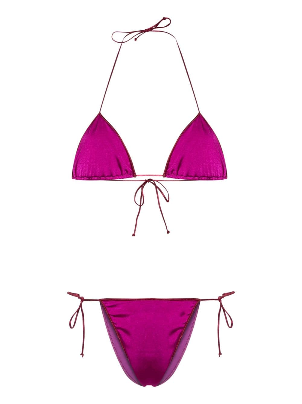 Reina Olga Sam satin-finish bikini set - Purple von Reina Olga