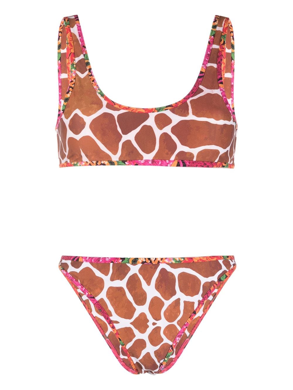 Reina Olga giraffe-print bikini set - Brown von Reina Olga