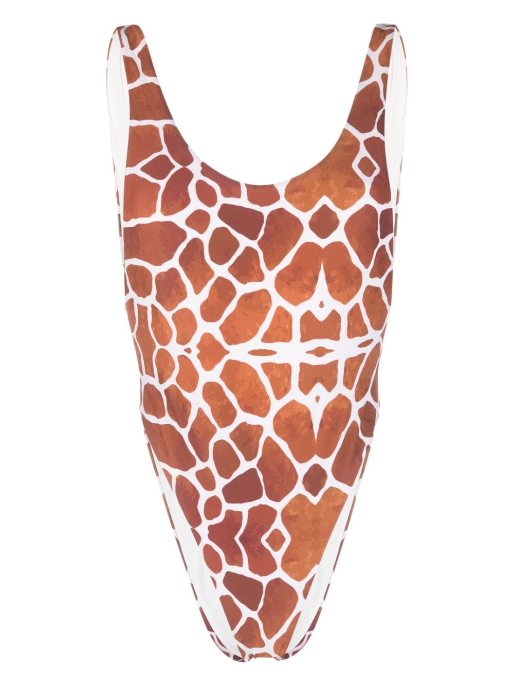 Reina Olga giraffe-print high-cut swimsuit - Brown von Reina Olga