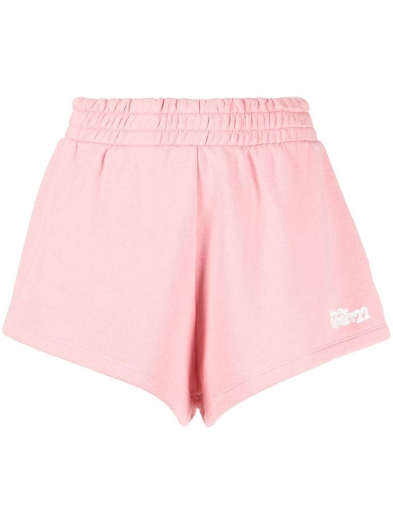 Reina Olga logo-print cotton shorts - Pink von Reina Olga