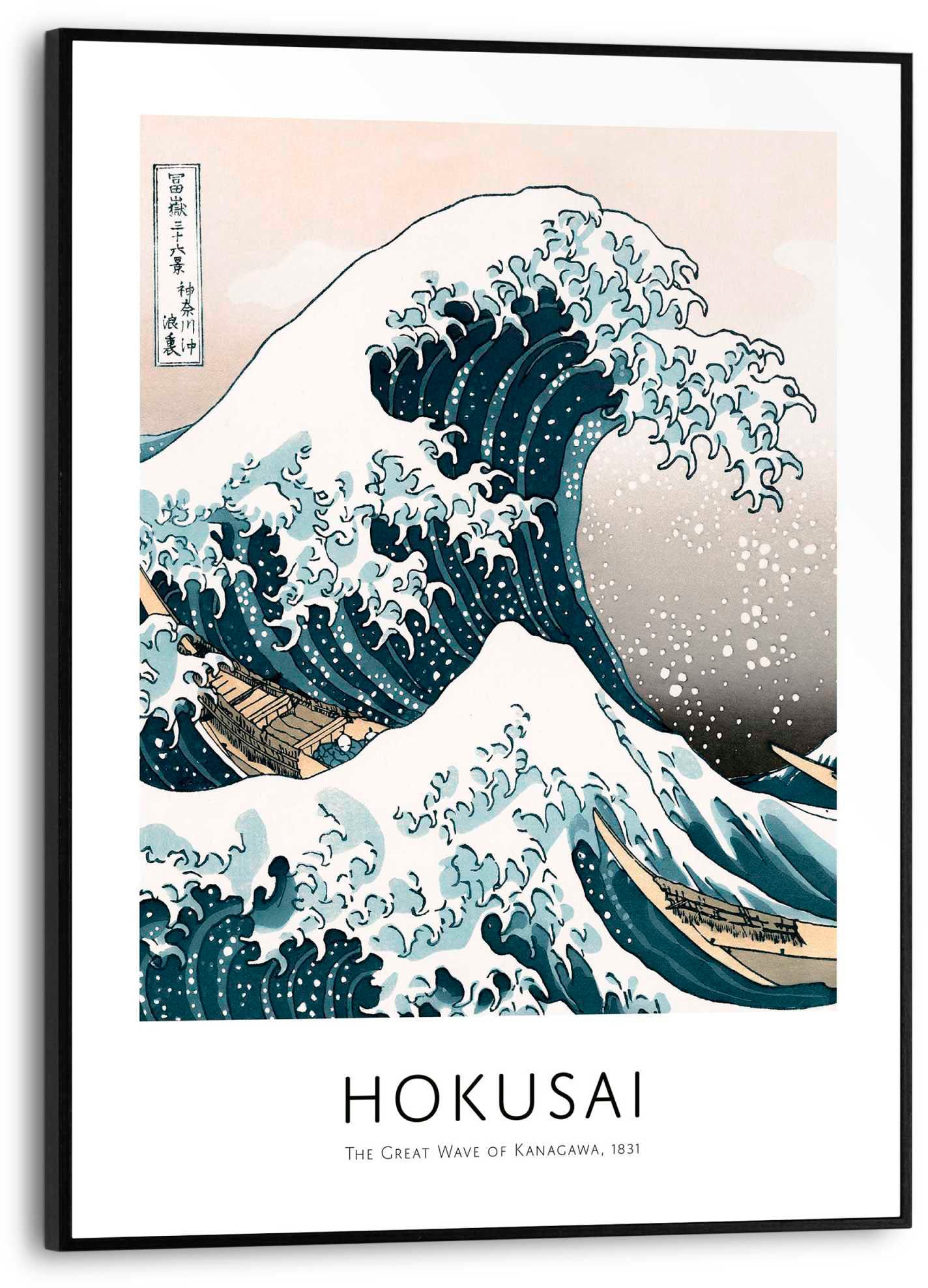 Reinders! Bild mit Rahmen »Die grosse Welle - Hokusai« von Reinders!
