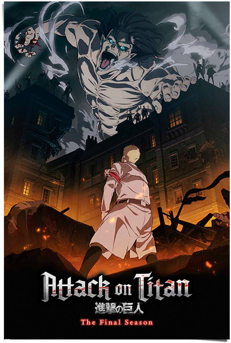 Reinders! Poster »Attack on Titan S4 - eren onslaught« von Reinders!