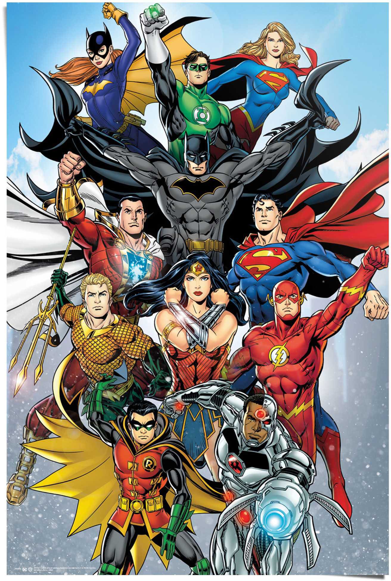 Reinders! Poster »DC Comics Helden Superman Wonderwoman Flash Batman«, (1 St.) von Reinders!