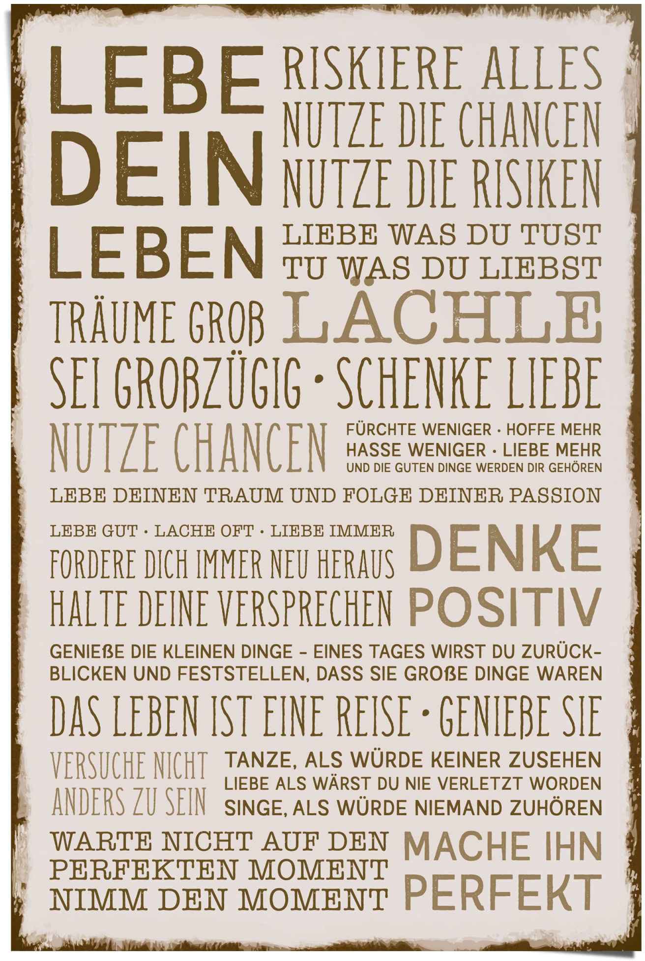 Reinders! Poster »Denke positiv«, (1 St.) von Reinders!