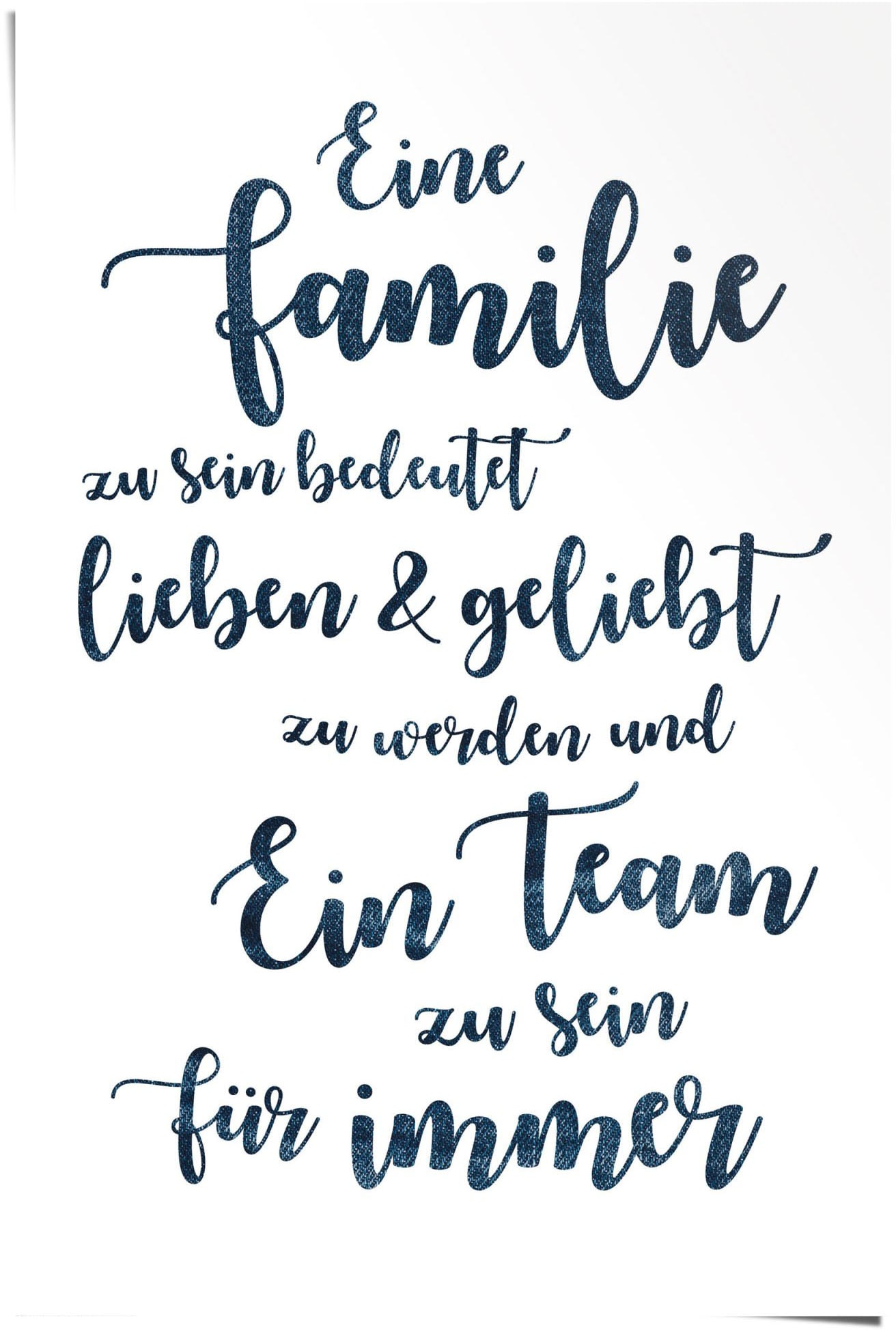 Reinders! Poster »Eine Familie, ein Team«, (1 St.) von Reinders!