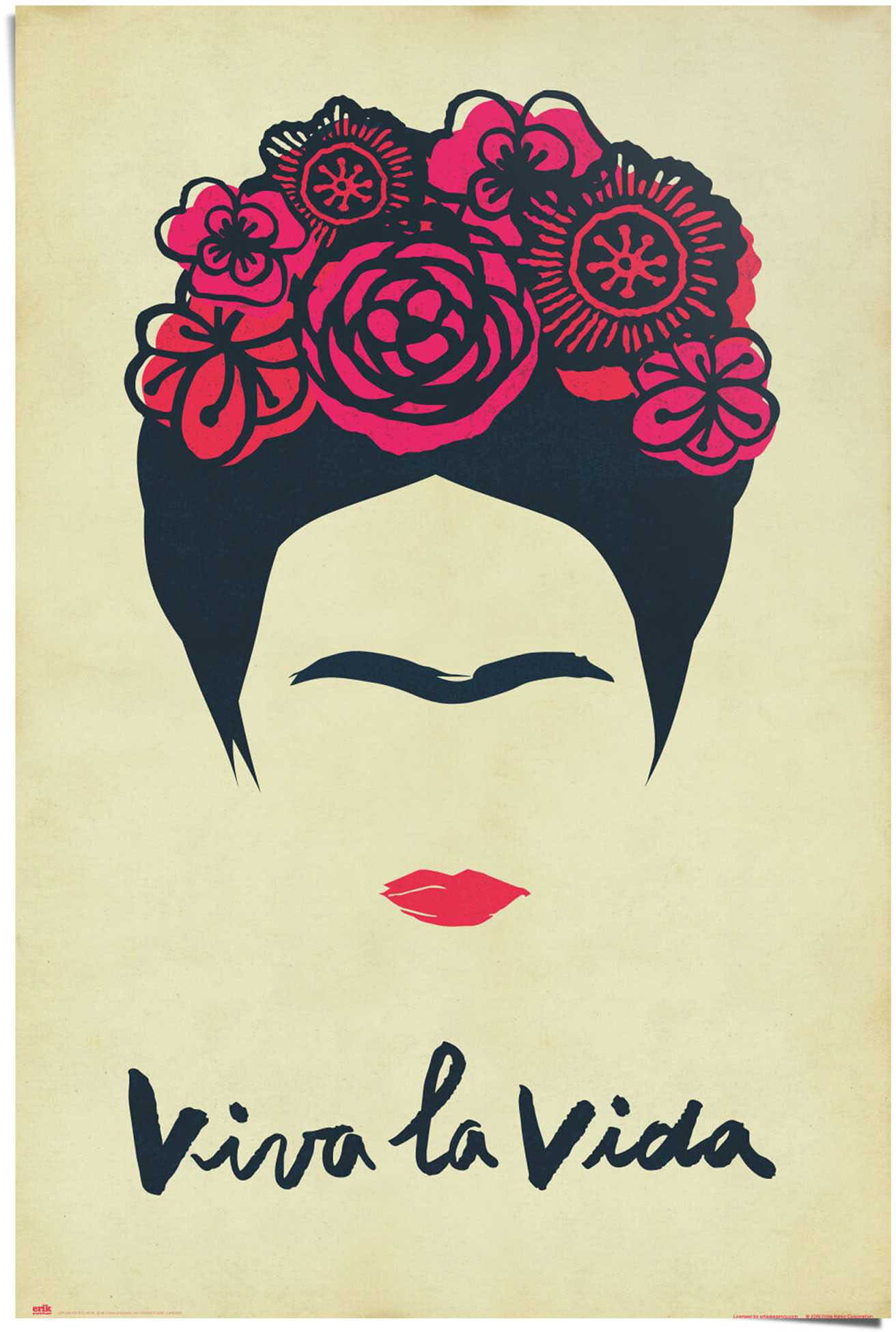 Reinders! Poster »Frida Kahlo - Viva la vida« von Reinders!