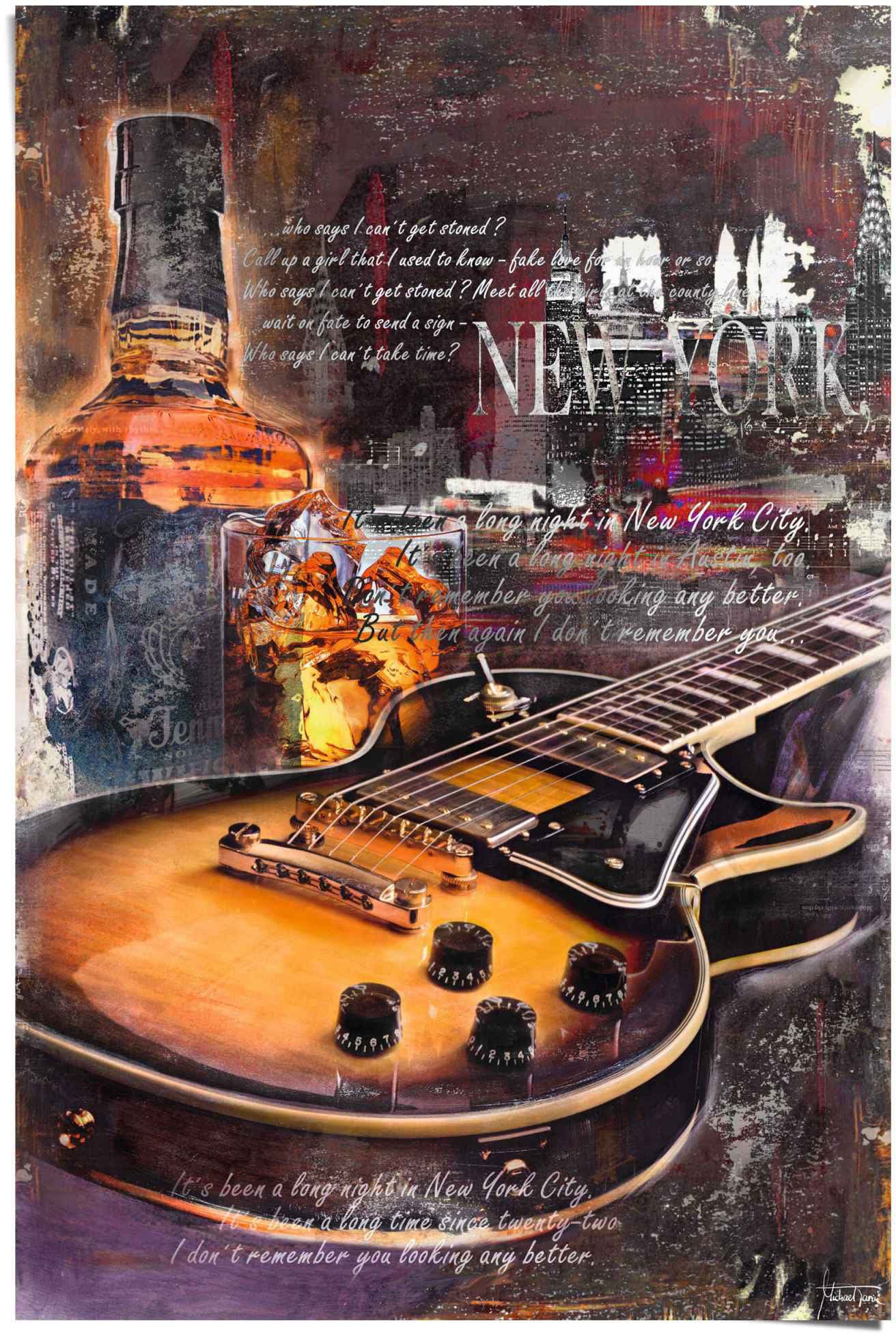 Reinders! Poster »Guitar Blues Night«, (1 St.) von Reinders!