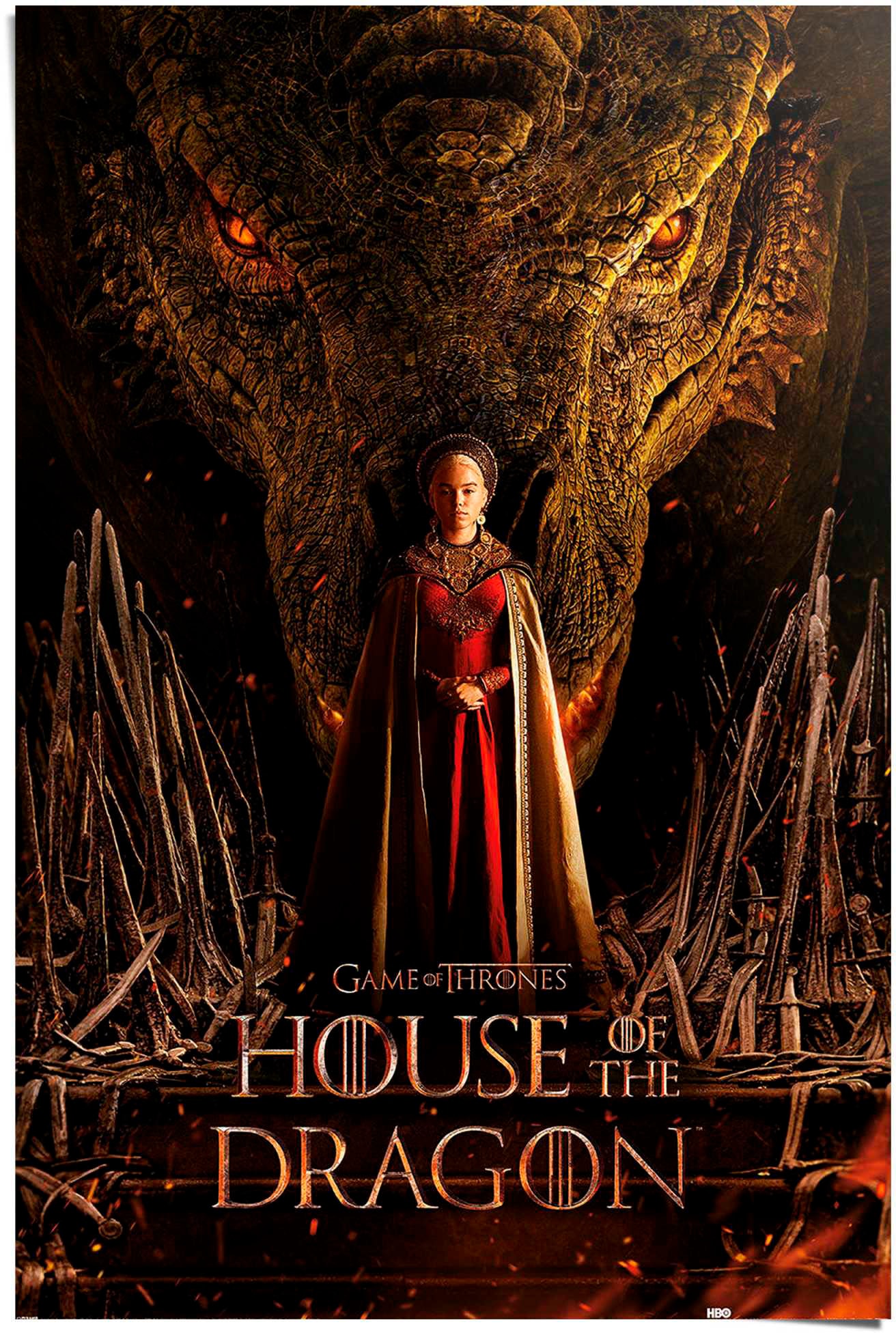 Reinders! Poster »House of the Dragon - dragon throne« von Reinders!