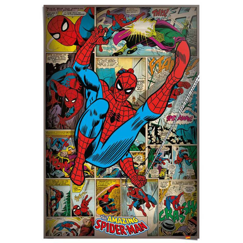Reinders! Poster »Marvel Comics - spider man retro« von Reinders!