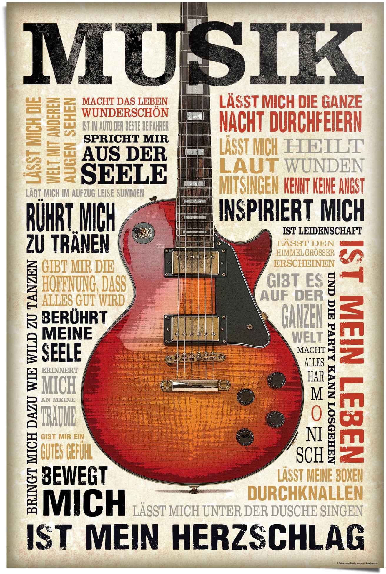 Reinders! Poster »Musik ist Leidenschaft«, (1 St.) von Reinders!