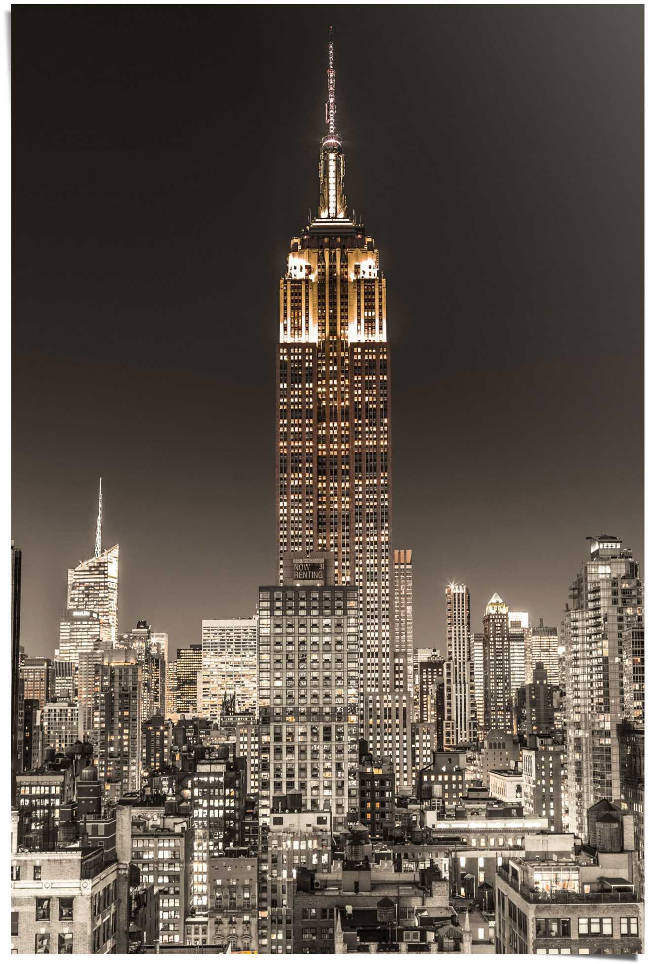 Reinders! Poster »New York Empire State Building goldfarben«, (1 St.) von Reinders!