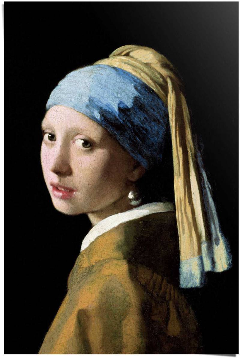 Reinders! Poster »Poster Das Mädchen mit dem Perlenohrgehänge Jan Vermeer«, Menschen, (1 St.) von Reinders!