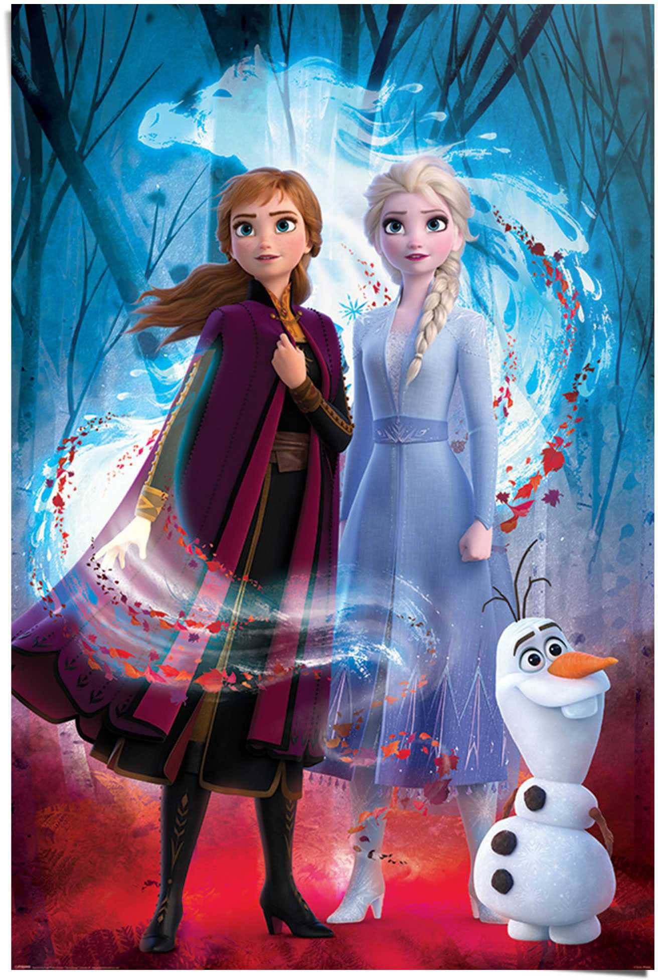 Reinders! Poster »Poster Frozen 2 Anna - Elsa - Olaf - Disney«, Film, (1 St.)