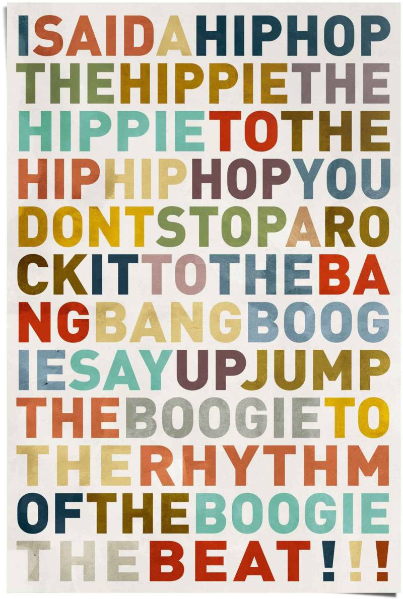 Reinders! Poster »Poster I said a HipHop Farbig - Hip-Hop - Songtext - Musik«, Musiker, (1 St.) von Reinders!