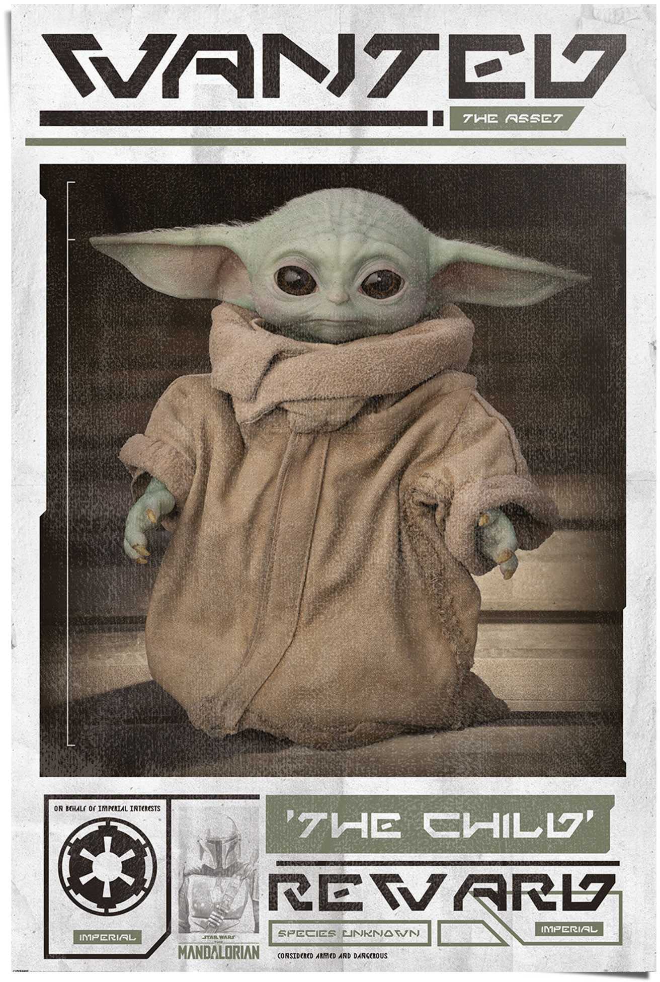 Reinders! Poster »Poster Mandalorian Baby Yoda The Child«, Serien, (1 St.) von Reinders!