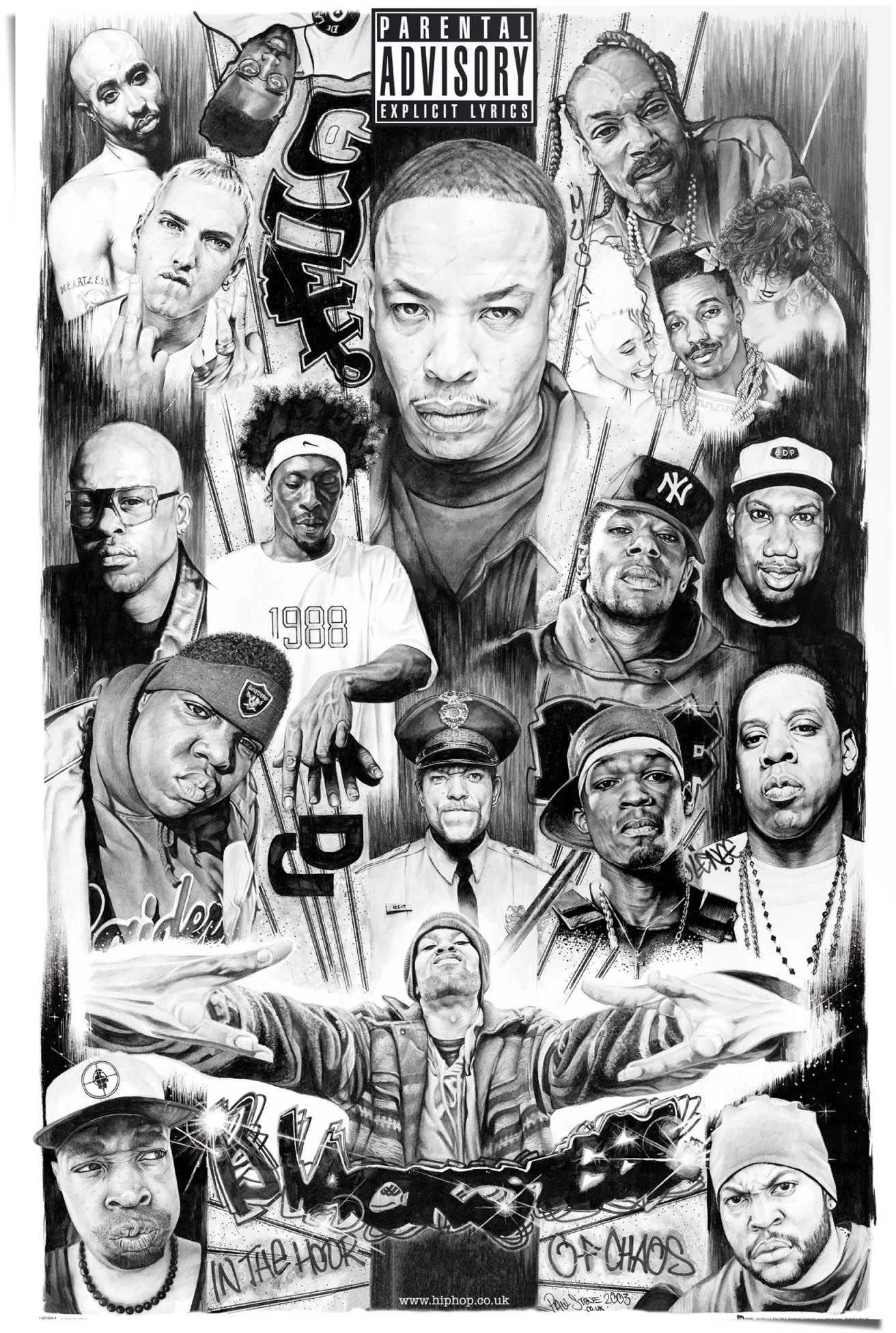 Reinders! Poster »Rap Gods 2«, (1 St.) von Reinders!