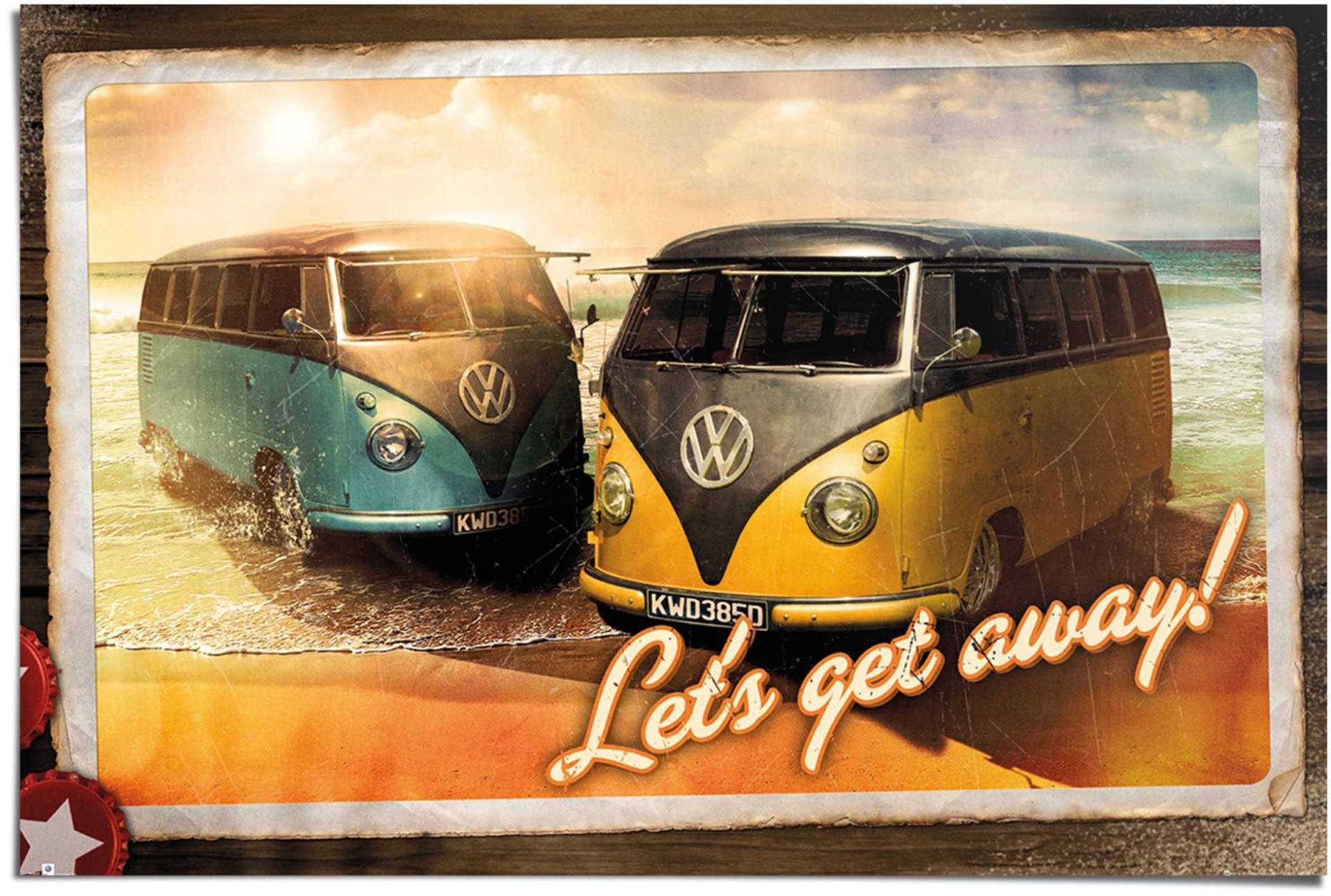 Reinders! Poster »VW Camper Let´s get away«, (1 St.) von Reinders!