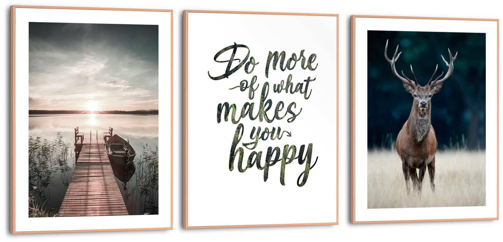 Reinders! Poster »What makes you happy« von Reinders!
