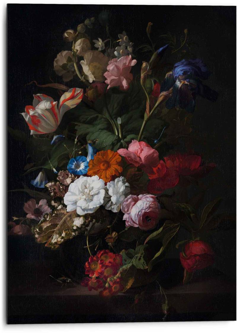 Reinders! Wandbild »Aluminium Wandbild Blumen Mauritshuis - Dunkel - Alte Meister«, Blumen, (1 St.) von Reinders!