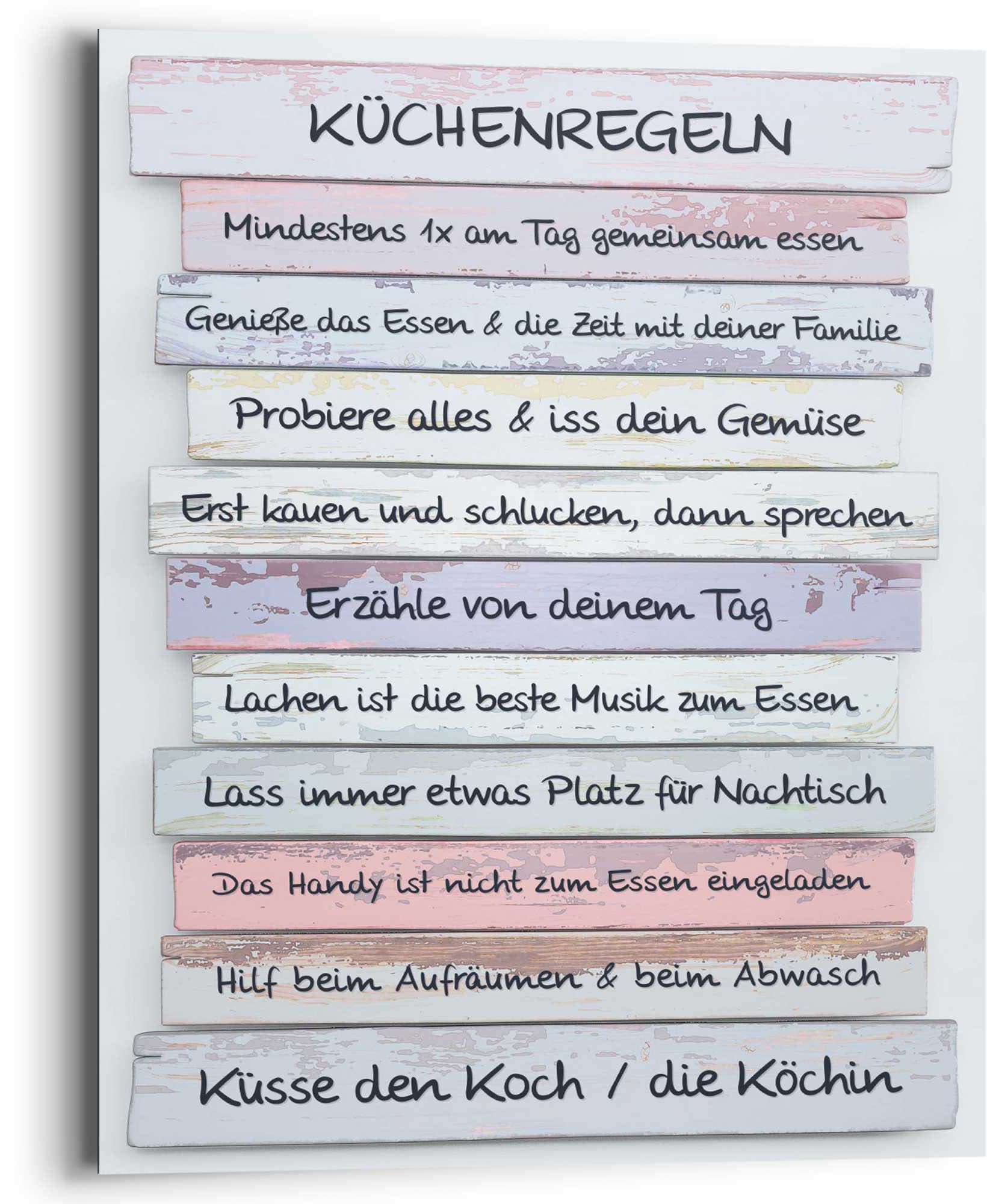 Reinders! Wandbild »Küchenregeln« von Reinders!