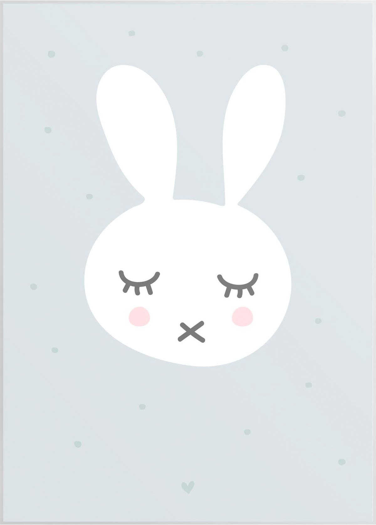 Reinders! Wandbild »Slim Frame White 50x70 Sleeping Bunny« von Reinders!