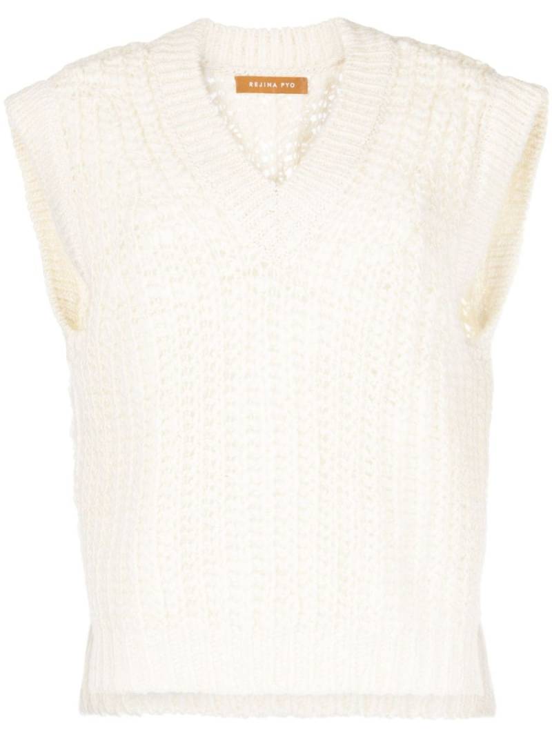 Rejina Pyo Dan ribbed-knit wool top - White von Rejina Pyo