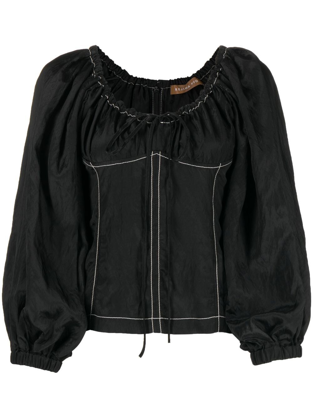 Rejina Pyo Keeley puff sleeve blouse - Black von Rejina Pyo