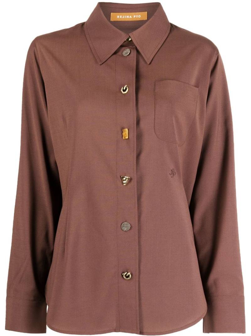 Rejina Pyo long-sleeve button-fastening shirt - Brown von Rejina Pyo