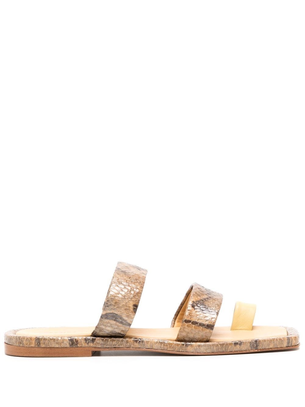 Rejina Pyo Larissa snakeskin-print leather sandals - Brown von Rejina Pyo