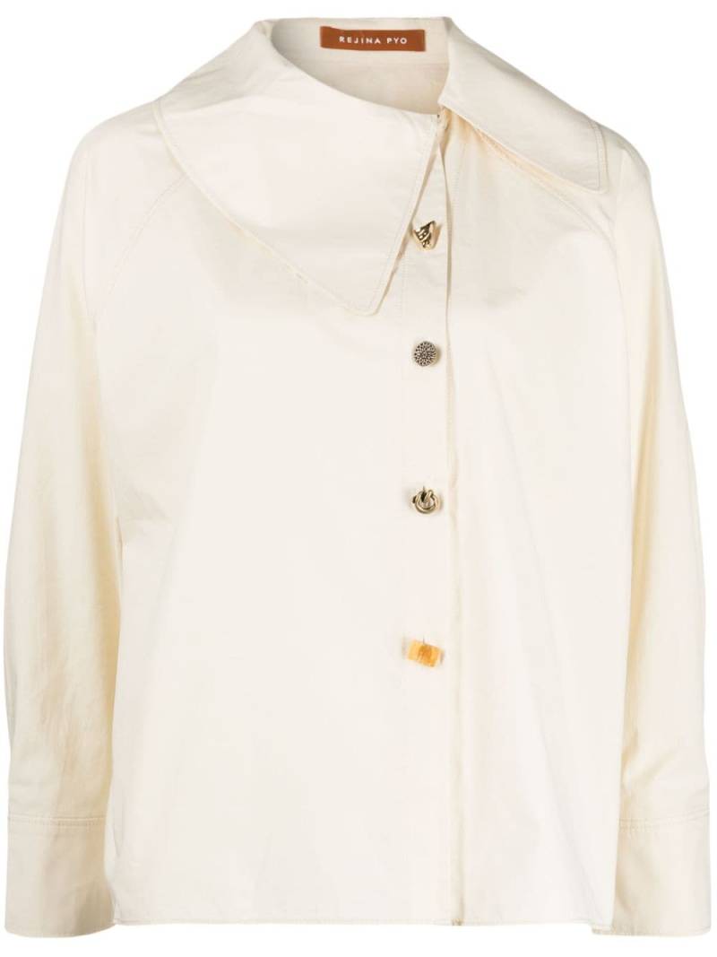 Rejina Pyo Monroe organic-cotton asymmetric blouse - White von Rejina Pyo