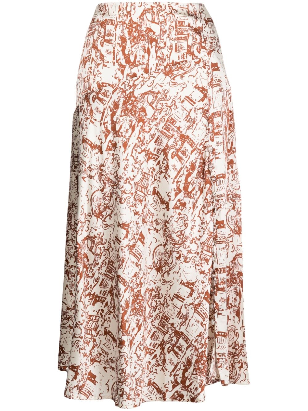 Rejina Pyo Ria Renaissance-print midi skirt - White von Rejina Pyo