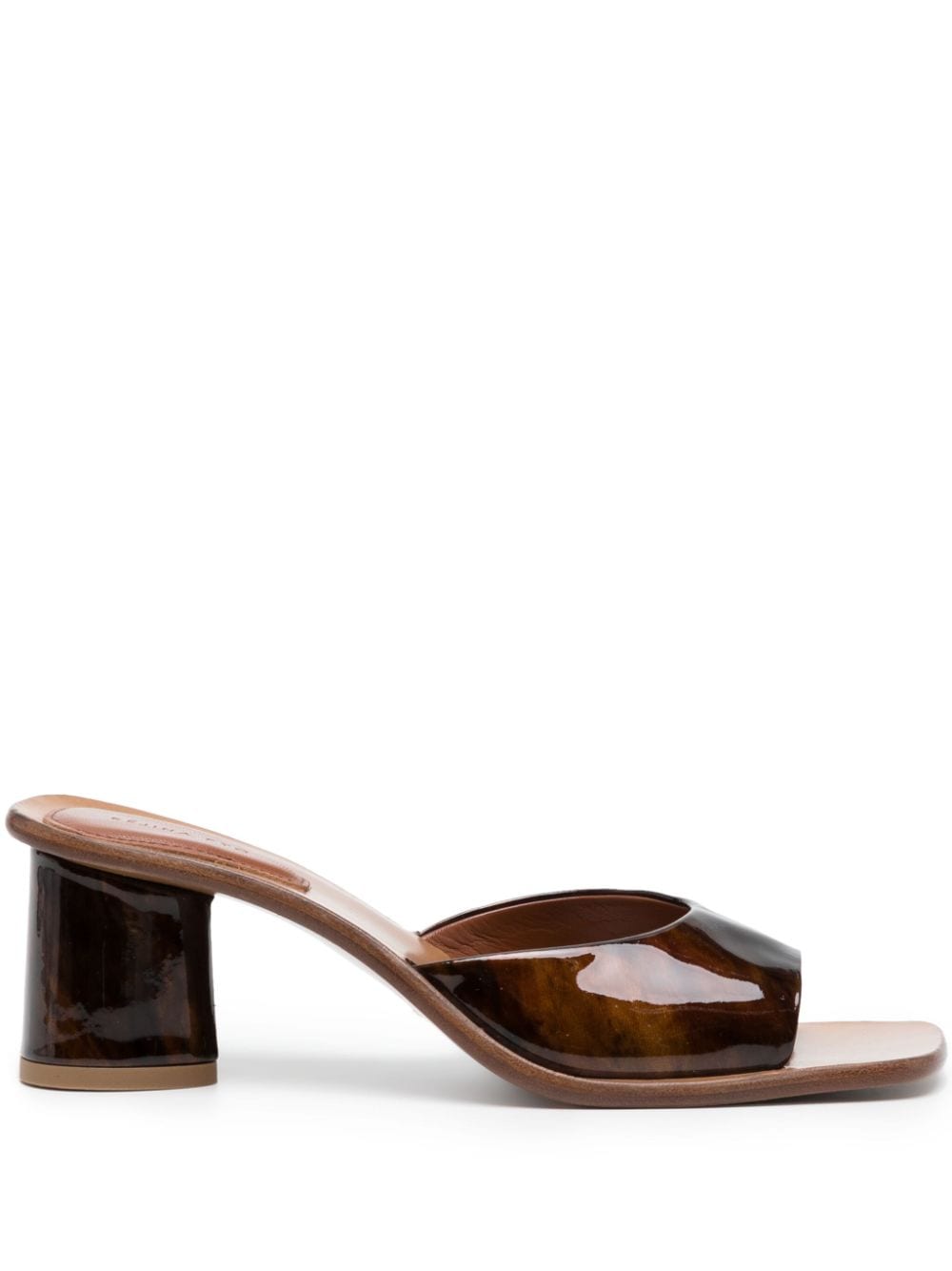 Rejina Pyo Selma 55mm wood-print mules - Brown von Rejina Pyo