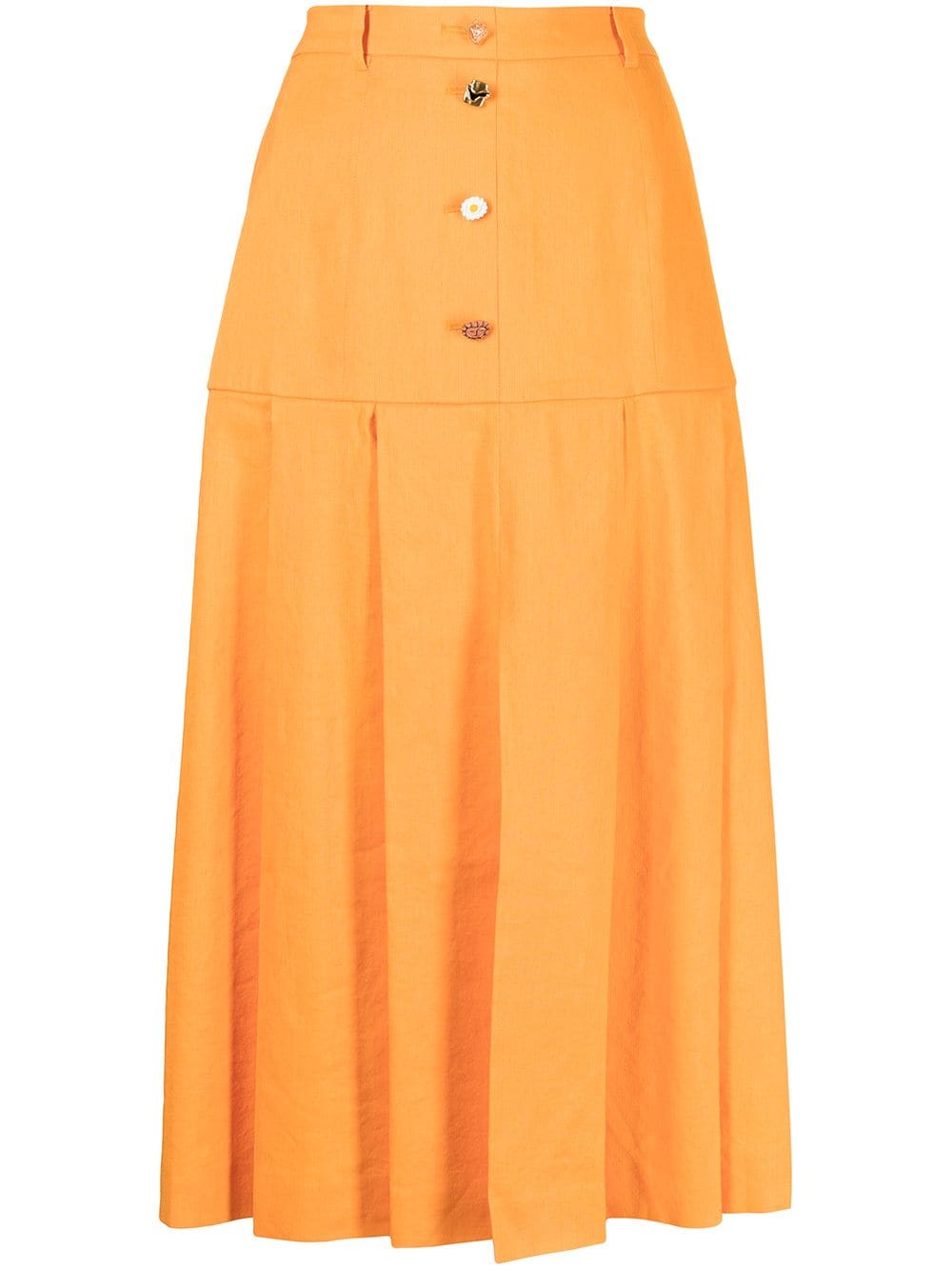 Rejina Pyo button-detail midi skirt - Orange von Rejina Pyo