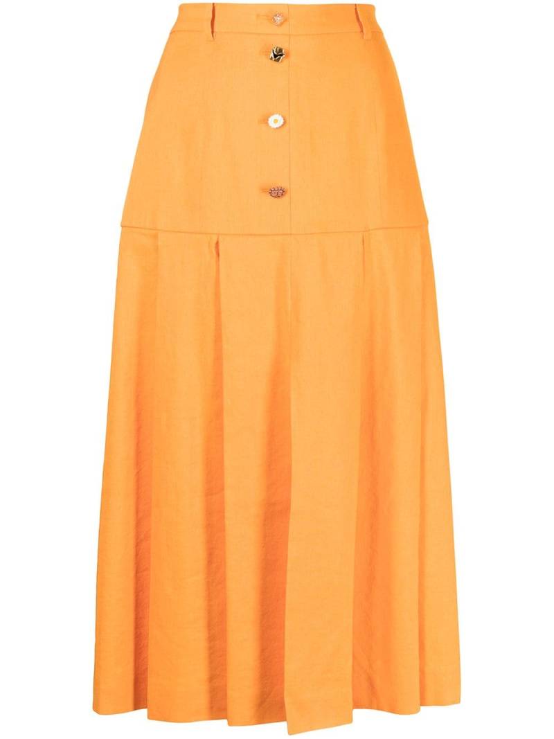 Rejina Pyo button-detail midi skirt - Orange von Rejina Pyo