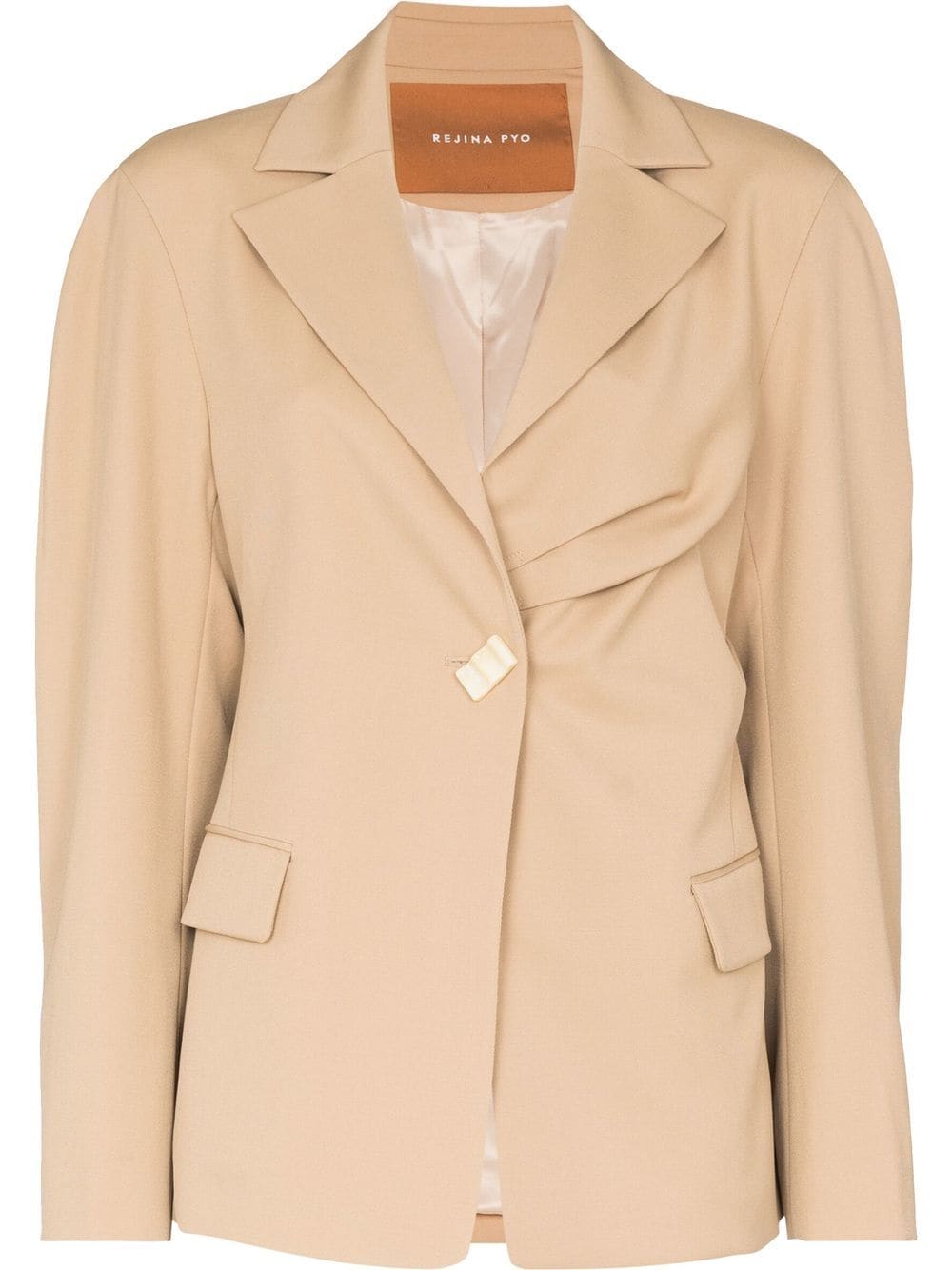 Rejina Pyo ruched single-breasted blazer - Neutrals von Rejina Pyo