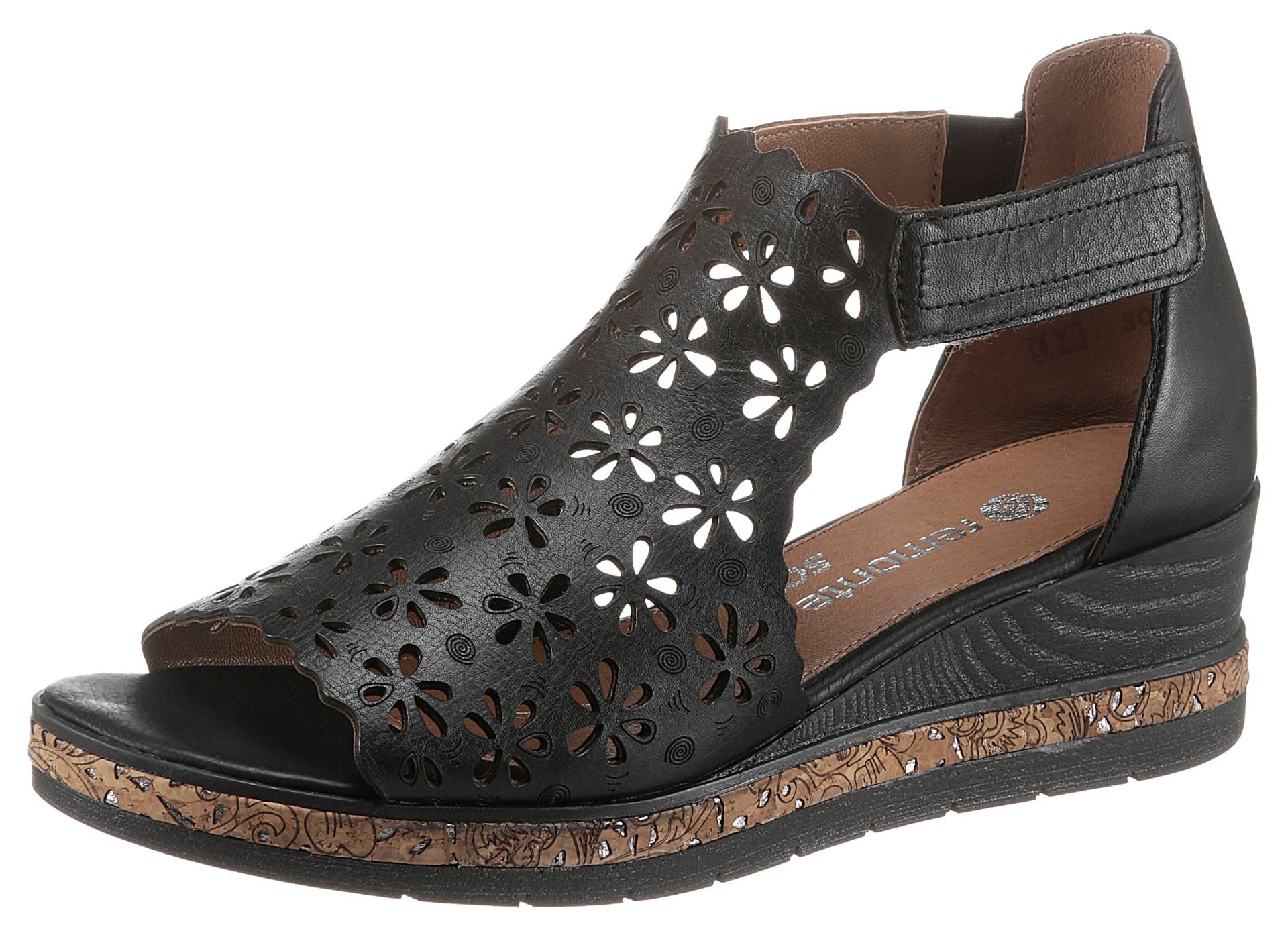 Remonte Keilsandalette, Sommerschuh, Sandale, Keilabsatz, mit floralem Laser-Muster Remonte Keilsandalette, Sommerschuh, Sandale, Keilabsatz, mit floralem Laser-Muster von Remonte