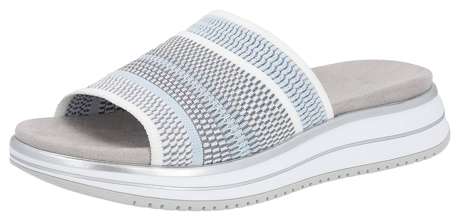 Remonte Pantolette, Keilabsatz, Sommerschuh, Schlappen mit praktischem Elastikeinfass von Remonte