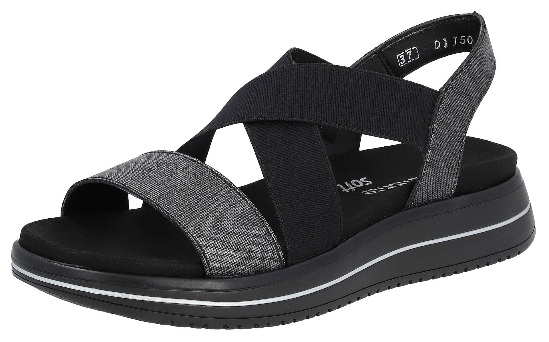 Remonte Riemchensandale, Sommerschuh, Sandalette, Keilabsatz, mit praktischem Gummizug Remonte Riemchensandale, Sommerschuh, Sandalette, Keilabsatz, mit praktischem Gummizug von Remonte
