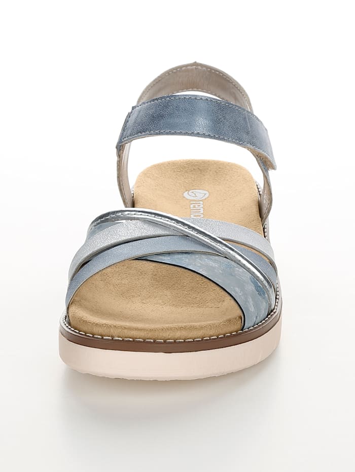 Sandale mit verstellbarem Klettverschluss Remonte Hellblau von Remonte