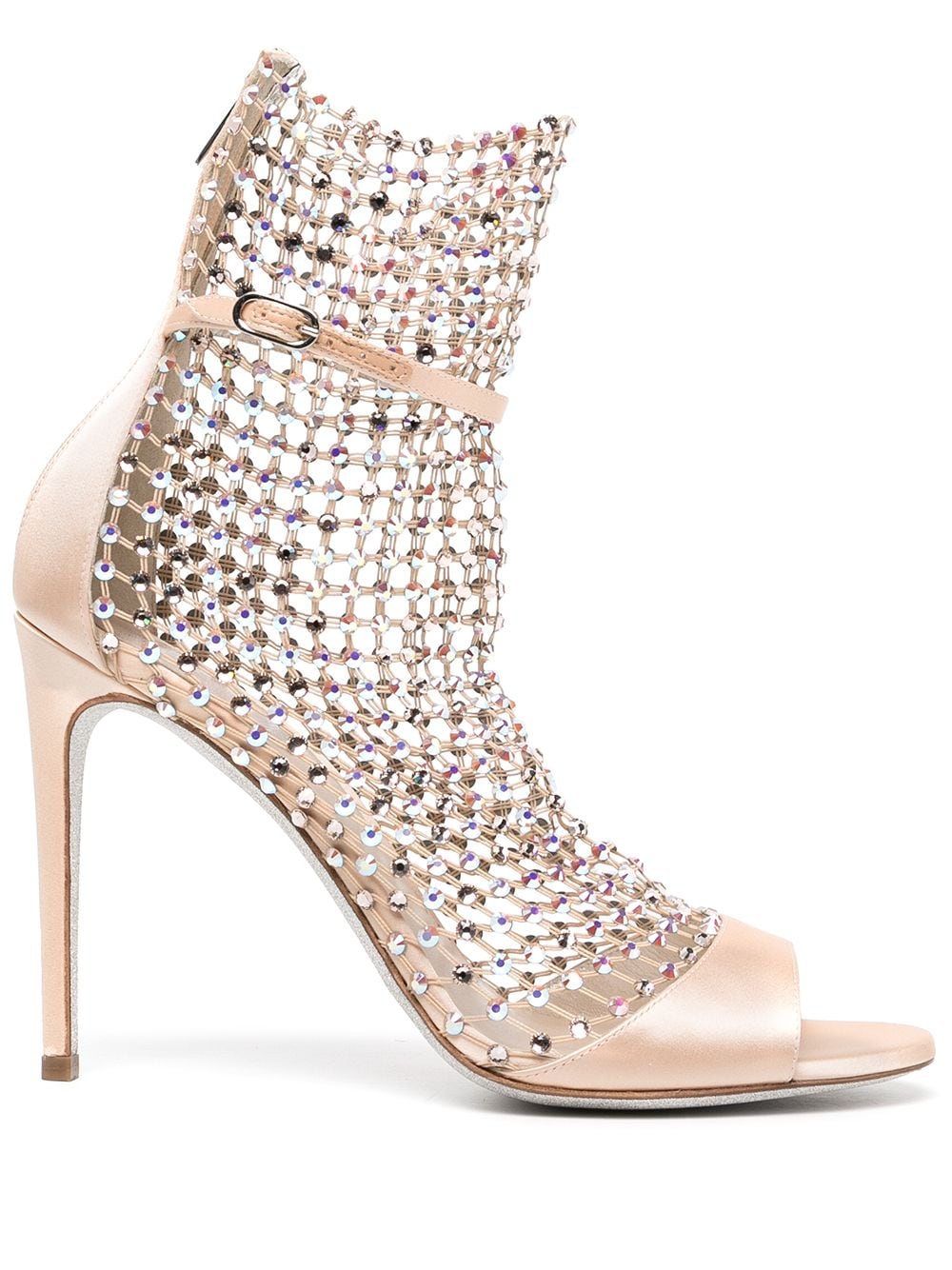 René Caovilla 105mm crystal-embellished mesh sandals - Metallic von René Caovilla