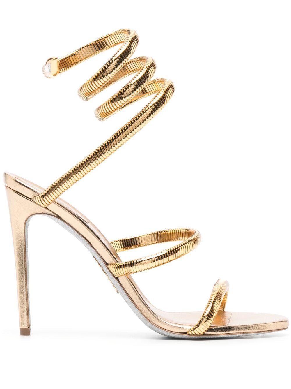 René Caovilla 105mm wraparound leather sandals - Gold von René Caovilla