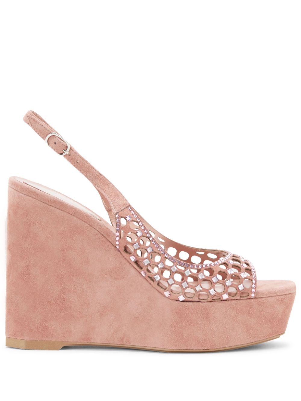 René Caovilla 125mm crystal-embellished sandals - Pink von René Caovilla