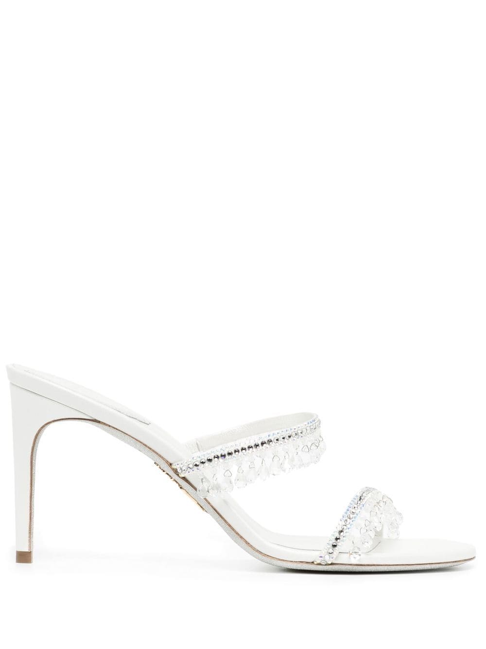 René Caovilla 85mm crystal-strap sandals - White von René Caovilla