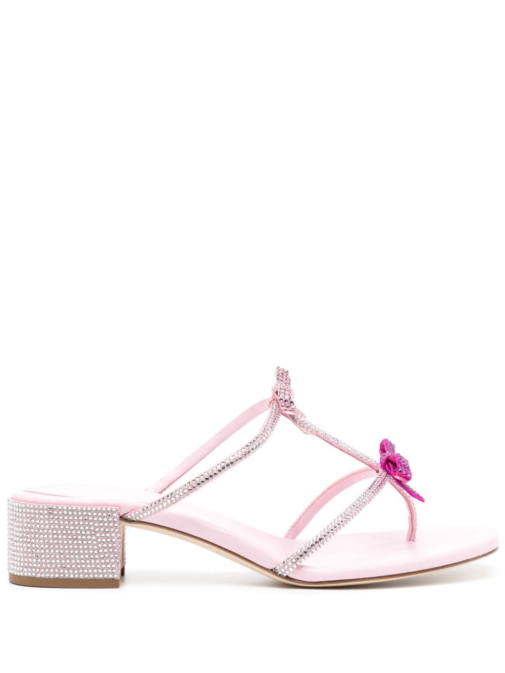 René Caovilla Caterina slip-on leather sandals - Pink von René Caovilla