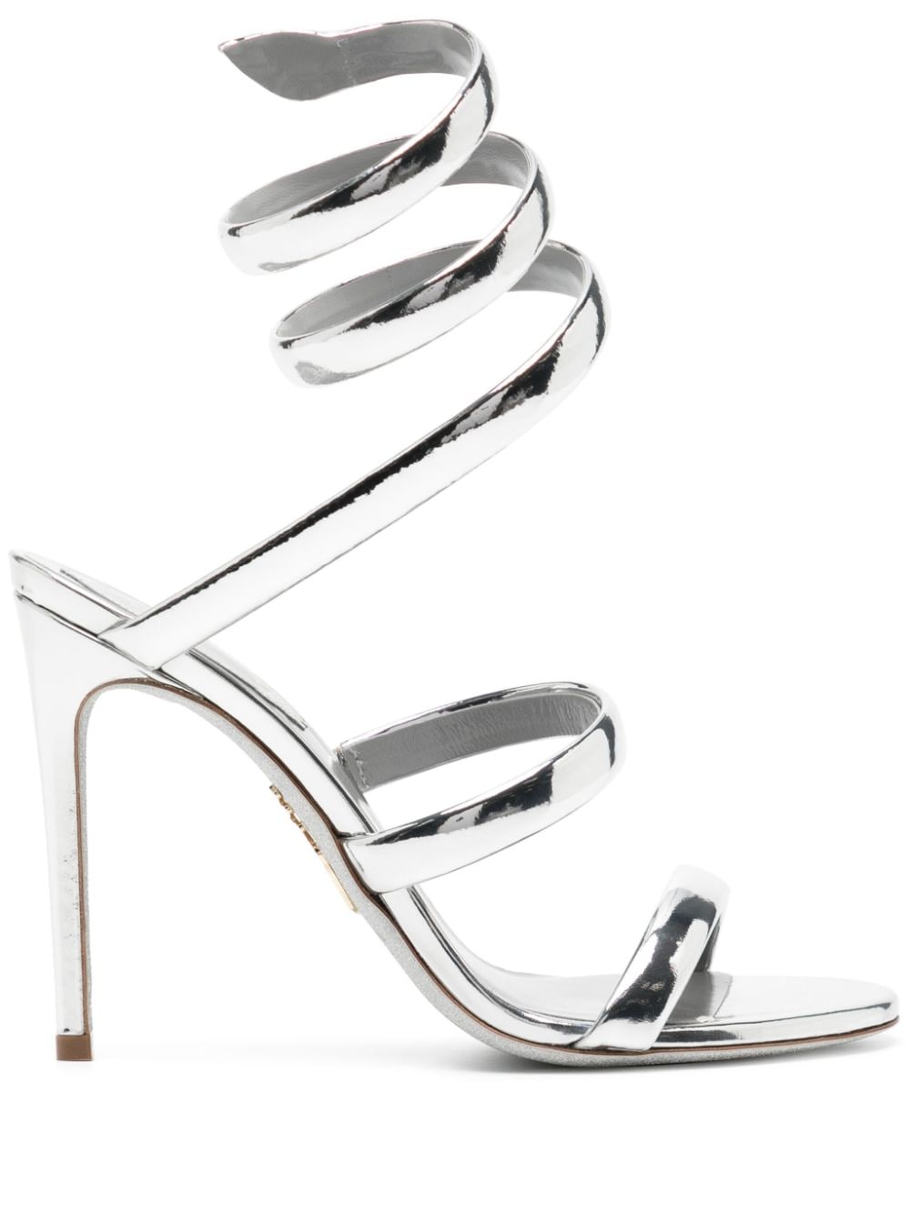 René Caovilla Cleo 100mm leather sandals - Silver von René Caovilla