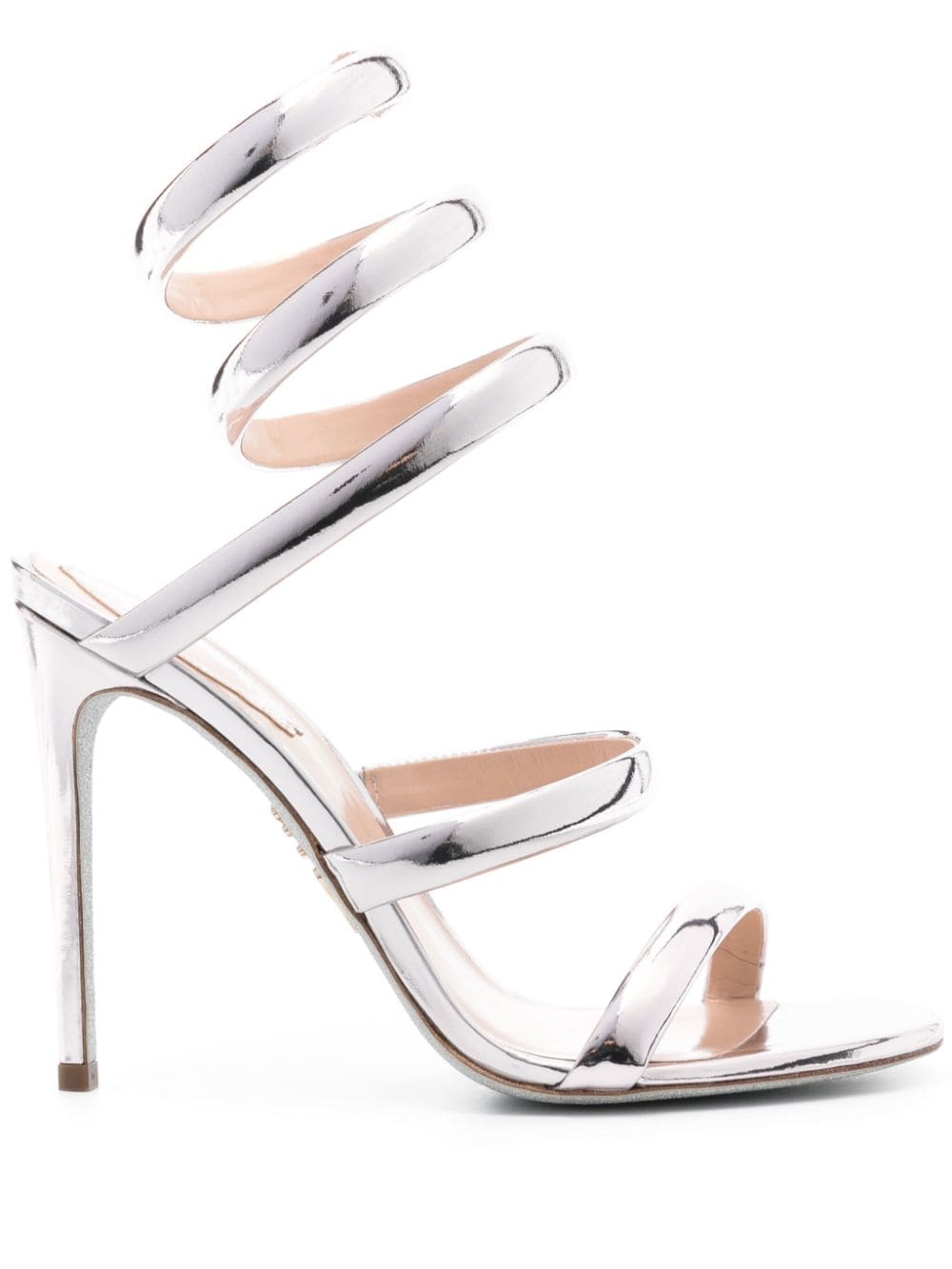 René Caovilla Cleo 105mm mirrored sandals - Silver von René Caovilla