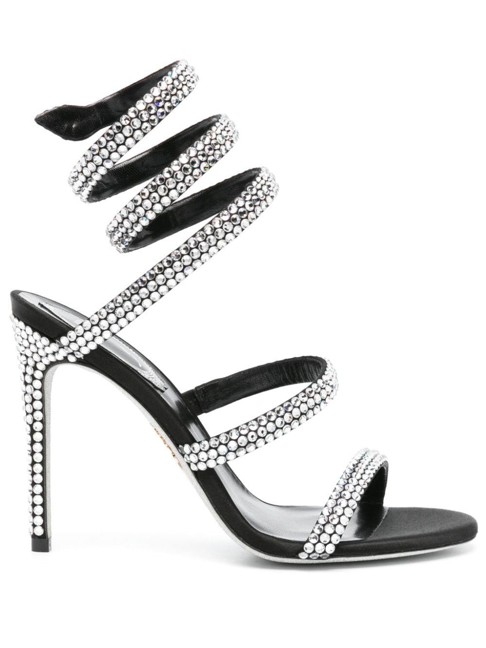 René Caovilla Cleo 105mm rhinestone-embellished sandals - Black von René Caovilla