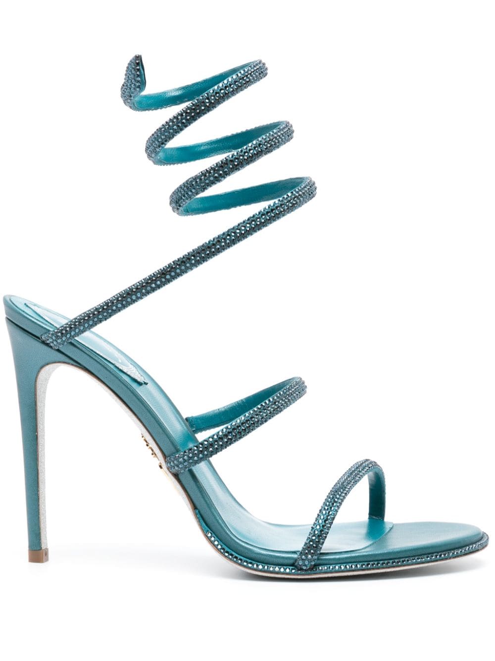 René Caovilla Cleo 105mm rhinestone-embellished sandals - Blue von René Caovilla