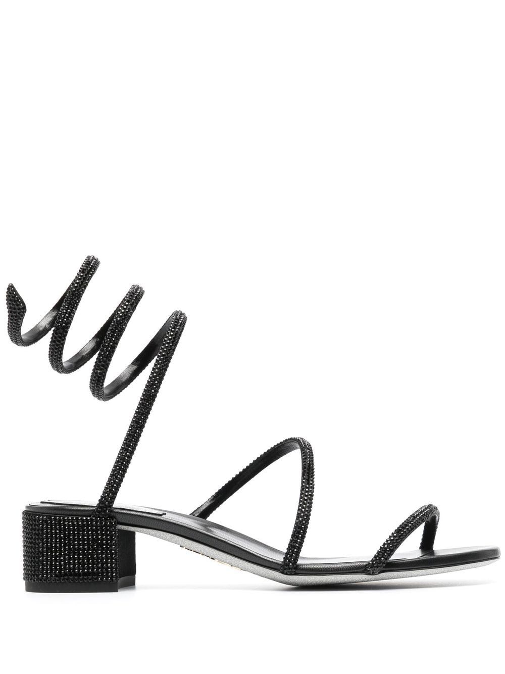 René Caovilla Cleo 40mm open toe sandals - Black von René Caovilla